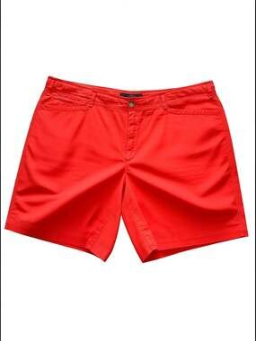Lauren Jeans Co. Ralph Lauren Women's Red Cotton Chino Shorts Size 16